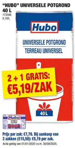 Hubo Hubo universele potgrond 40l aanbieding