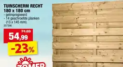 Hubo Cartri tuinscherm recht dichtgeschroefd 180x180 cm aanbieding