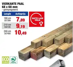 Hubo Cartri paal 210x6,8x6,8 cm vierkant aanbieding