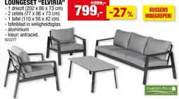 Hubo Garden Plus Elviria loungeset donkergrijs aanbieding