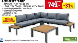 Hubo Garden Plus Bari loungeset wit aanbieding