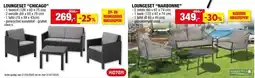 Hubo Garden Plus Narbonne loungeset zwart/lichtgrijs aanbieding