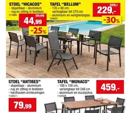Hubo Garden Plus Monaco tafel 188-248x100 cm aanbieding