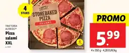 Lidl Pizza salami XXL aanbieding