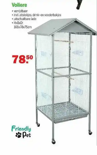 Van Cranenbroek Voliere Friendly Pet aanbieding
