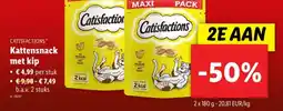 Lidl Kattensnack met kip aanbieding