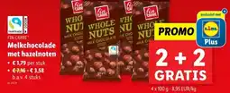 Lidl Melkchocolade met hazelnoten aanbieding