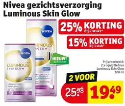 Kruidvat Nivea gezichtsverzorging Luminous Skin Glow aanbieding