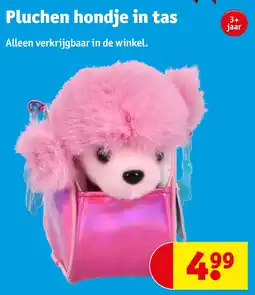Kruidvat Pluchen hondje in tas aanbieding