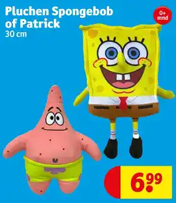 Kruidvat Pluchen Spongebob of Patrick aanbieding