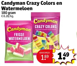Kruidvat Candyman Crazy Colors en Watermeloen aanbieding