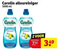 Kruidvat Carolin allesreiniger aanbieding