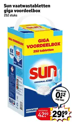 Kruidvat Sun vaatwastabletten giga voordeelbox aanbieding