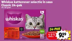 Kruidvat Whiskas kattenvoer selectie in saus Classic 24-pak aanbieding