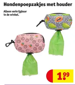 Kruidvat Hondenpoepzakjes met houder aanbieding
