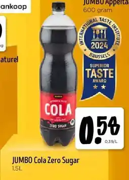 Jumbo JUMBO Cola Zero Sugar aanbieding
