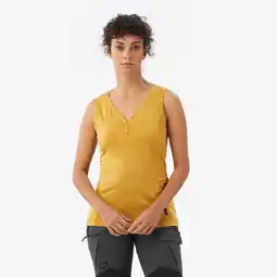Decathlon Merino top voor dames Fresh geel aanbieding
