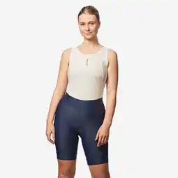 Decathlon Zomer fietsbroek zonder bretels voor dames Discover blauw aanbieding