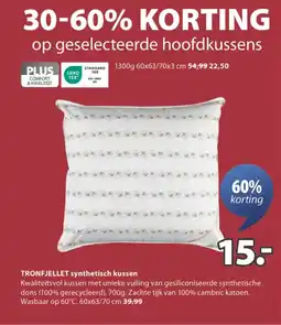 Jysk Tronfjellet synthetisch kussen aanbieding