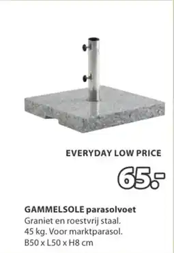 Jysk Gammelsole parasolvoet aanbieding