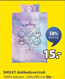 Jysk Smiley dekbedovertrek aanbieding
