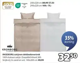 Jysk Ingeborg satijnen dekbedovertrek aanbieding