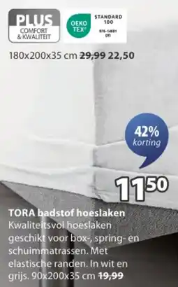 Jysk Tora badstof hoeslaken aanbieding