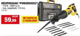 Hubo Powerplus POWXBOX022 reciprozaag 710W + 12 accessoires aanbieding