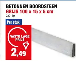 Hubo Boordsteen 100x15x5 cm grijs aanbieding