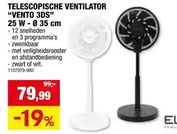 Hubo Eurom statiefventilator 35cm zwart aanbieding