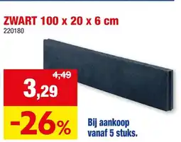 Hubo Boordsteen 100x20x6 cm zwart aanbieding