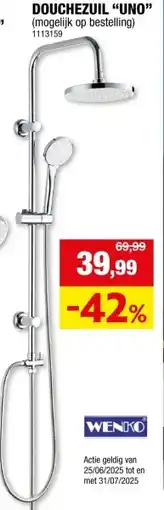 Hubo Wenko Allstar doucheset Uno chroom aanbieding