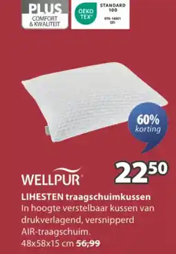 Jysk Lihesten traagschuimkussen aanbieding