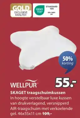 Jysk Skaget traagschuimkussen aanbieding