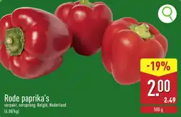 ALDI Rode paprika's aanbieding