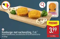 ALDI Hamburger met nachovulling aanbieding
