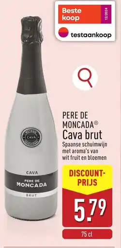 ALDI Pere de moncada cava brut aanbieding