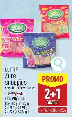 ALDI Lutti zure snoepjes aanbieding