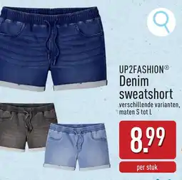 ALDI Up2fashion denim sweatshort aanbieding