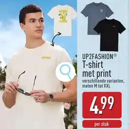 ALDI Up2fashion t-shirt met print aanbieding
