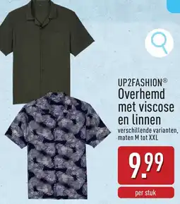 ALDI Up2fashion overhemd met viscose en linnen aanbieding