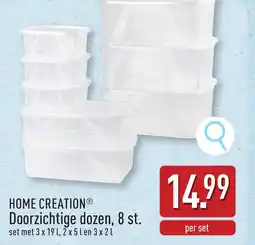 ALDI Home creation doorzichtige dozen aanbieding