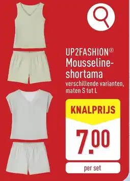 ALDI Up2fashion mousseline shortama aanbieding