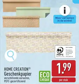 ALDI Home creation geschenkpapier aanbieding