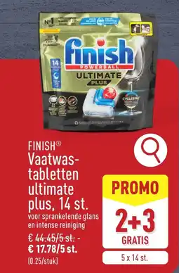 ALDI Finish vaatwas tabletten ultimate plus aanbieding