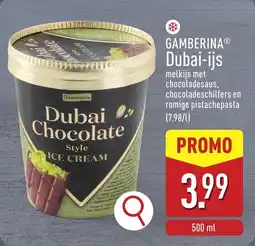 ALDI Gamberina dubai-ijs aanbieding