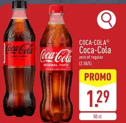 ALDI Coca-Cola zero of regular aanbieding