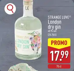 ALDI Strange luve london dry gin 40 % vol. aanbieding