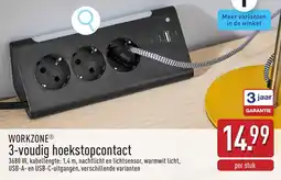 ALDI Workzone 3-voudig hoekstopcontact aanbieding