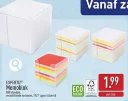 ALDI Expertiz memoblok aanbieding